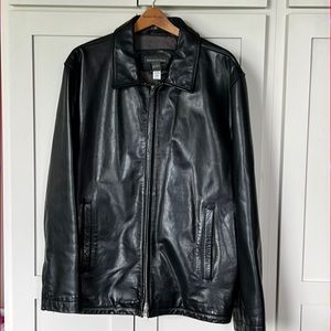 Mens Banana Republic Leather Jacket XL